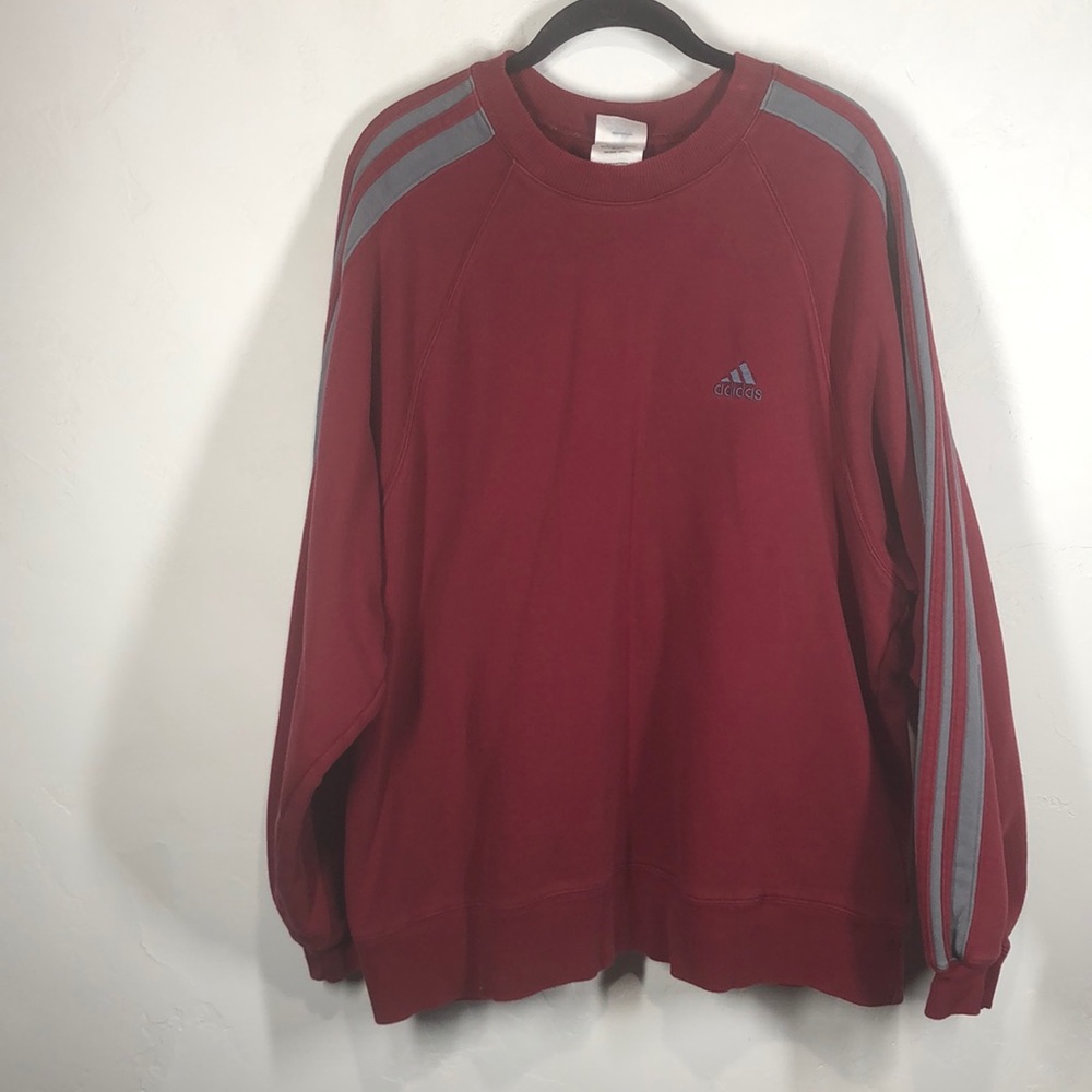 Adidas red sweatshirt size large